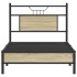 Estructura de cama sin colchón madera roble Sonoma 90x190