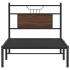 Estructura de cama sin colchón madera marrón roble 90x190