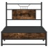 Estructura de cama sin colchón madera roble ahumado 90x200