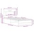 Estructura de cama sin colchón madera marrón roble 90x200