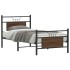 Estructura de cama sin colchón madera marrón roble 90x200