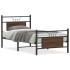 Estructura de cama sin colchón madera marrón roble 90x200