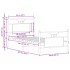 Estructura de cama sin colchón madera marrón roble 90x200