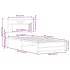 Estructura de cama sin colchón madera roble Sonoma 90x200