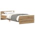 Estructura de cama sin colchón roble artesanal 100x200