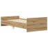 Estructura de cama sin colchón roble artesanal 100x200