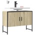 Armario lavabo baño madera ingeniería roble Sonoma 80x33x60