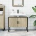 Armario lavabo baño madera ingeniería roble Sonoma 80x33x60
