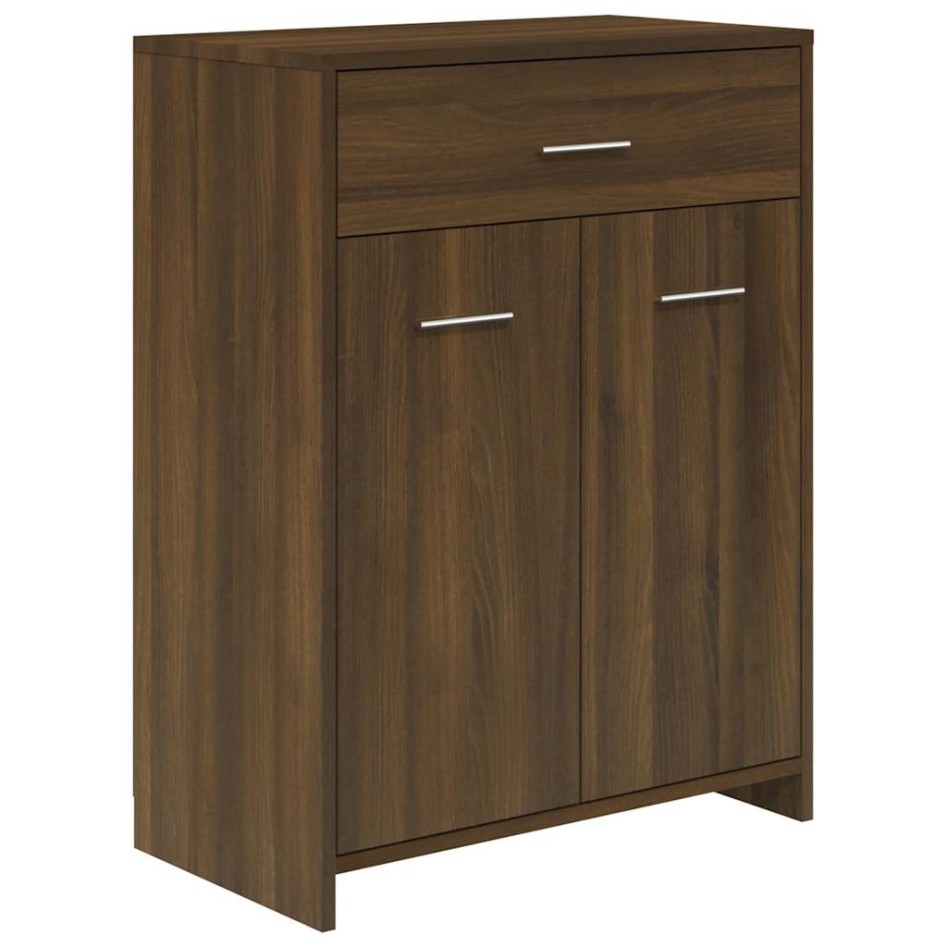 Armario baño madera contrachapada roble marrón 60x33x80
