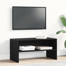 Mueble de TV madera de ingeniería roble negro 80x40x40