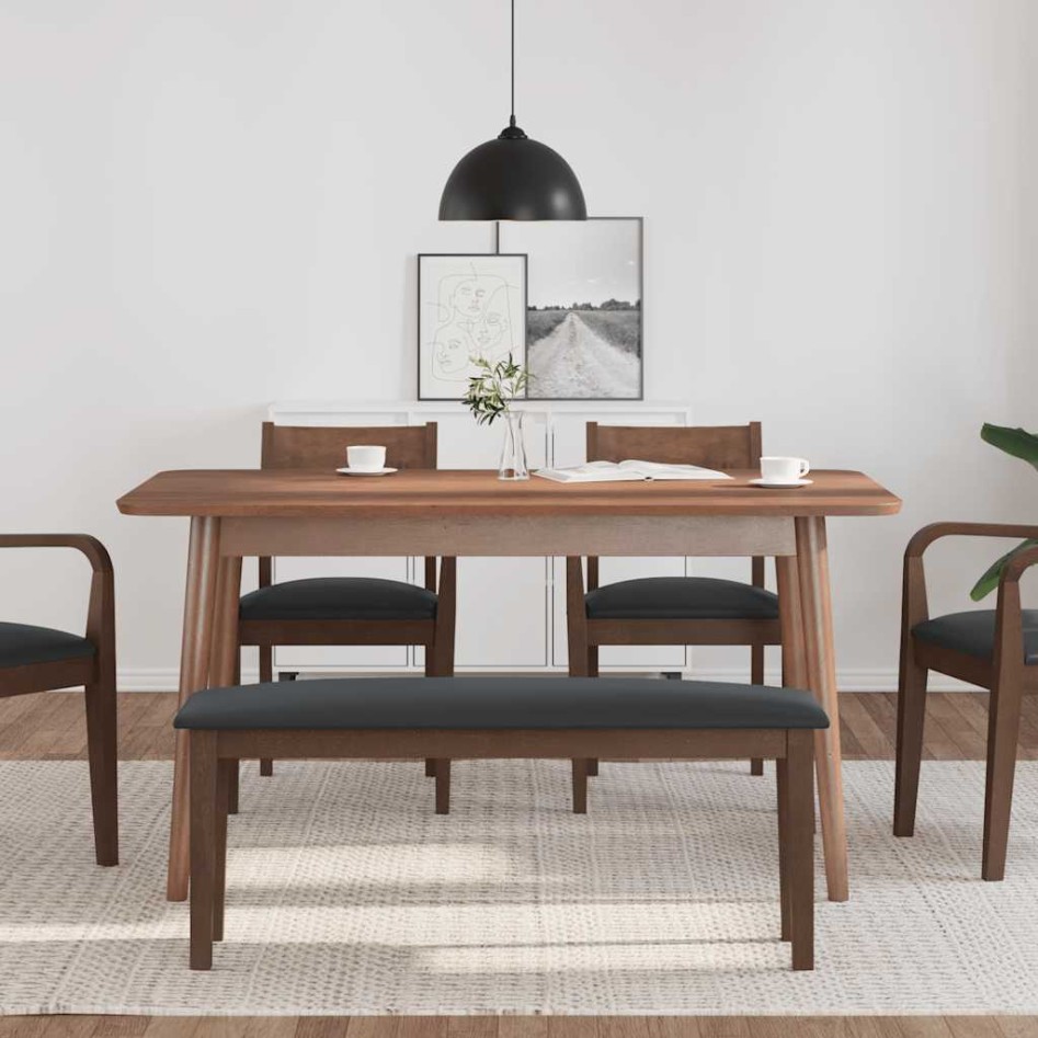 Banco 110 cm madera maciza marrón