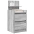Mesilla de noche con 2 cajones gris Sonoma 38x34x80