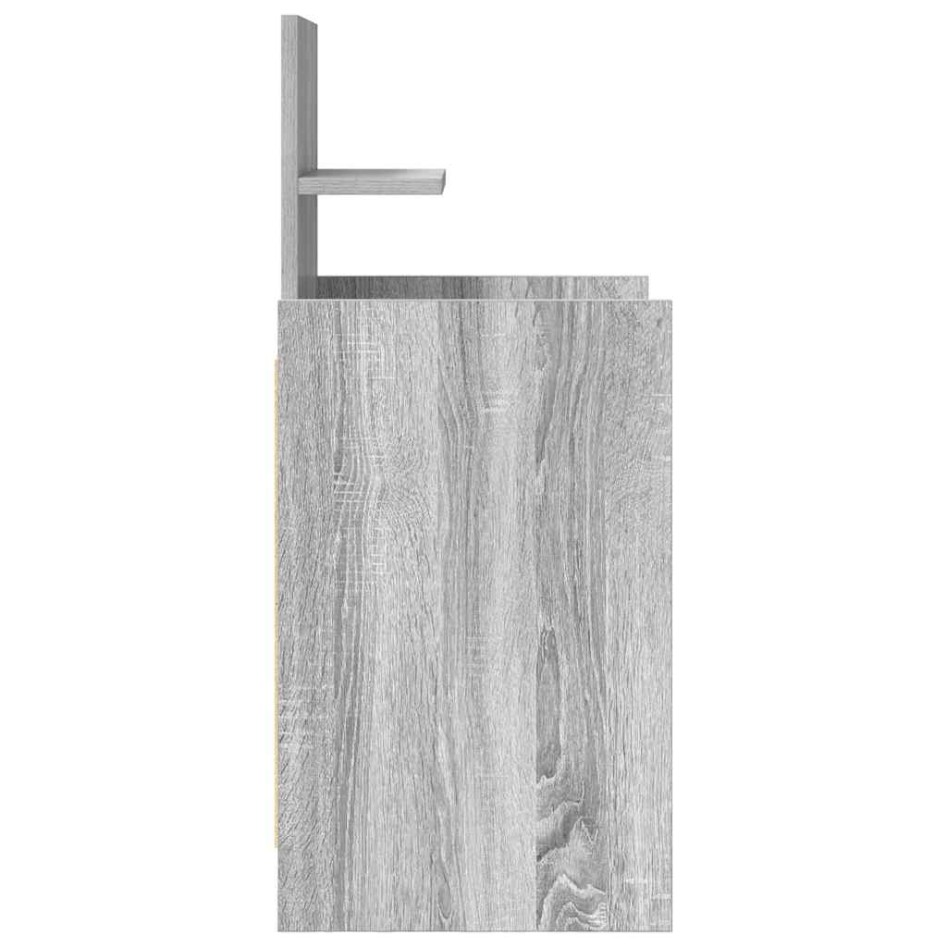 Mesilla de noche con 2 cajones gris Sonoma 38x34x80