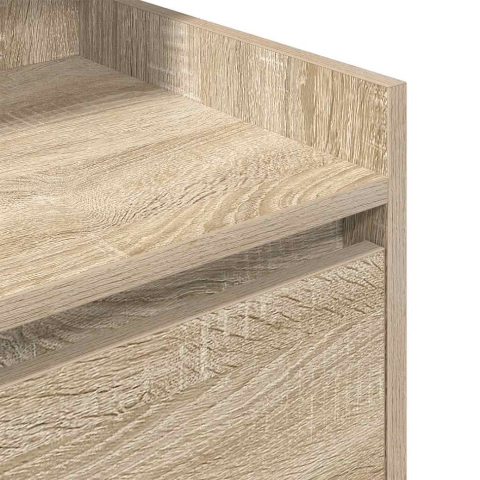 Mesilla de noche con 2 cajones roble Sonoma 38x34x80