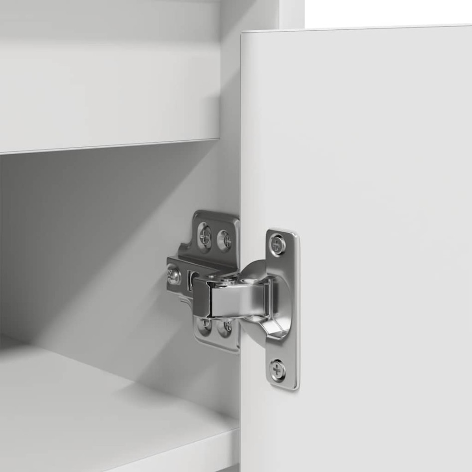 Zapatero blanco 57x34x76 cm madera de