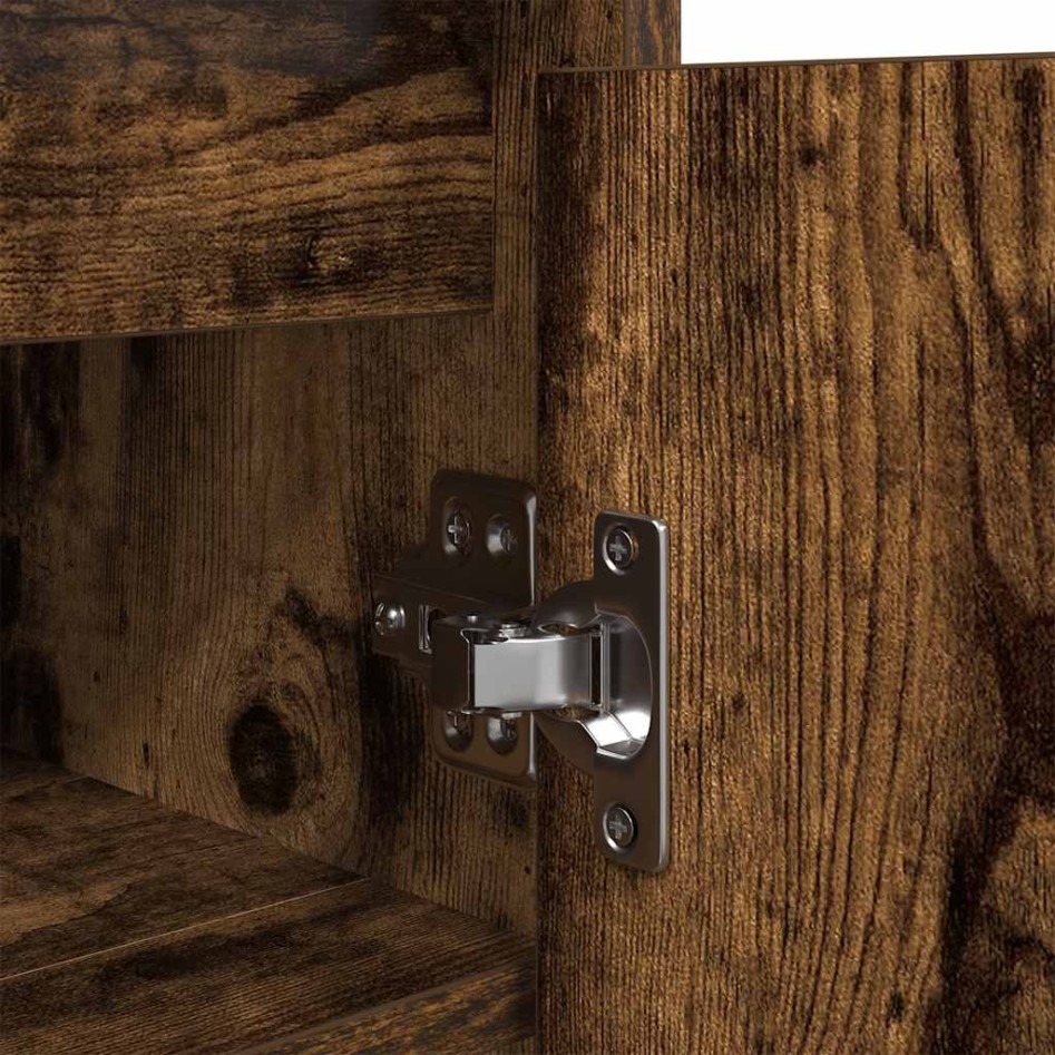 Zapatero roble ahumado 29,5x34x76 cm Madera de