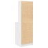 Mesilla de noche de madera de ingeniería blanca 39x35x125