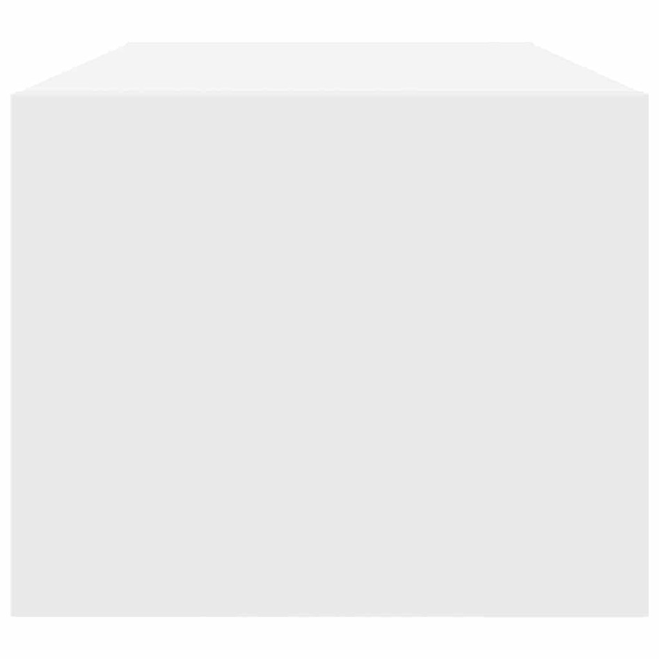 Mueble de TV de madera de ingeniería blanco 80x31x25,5