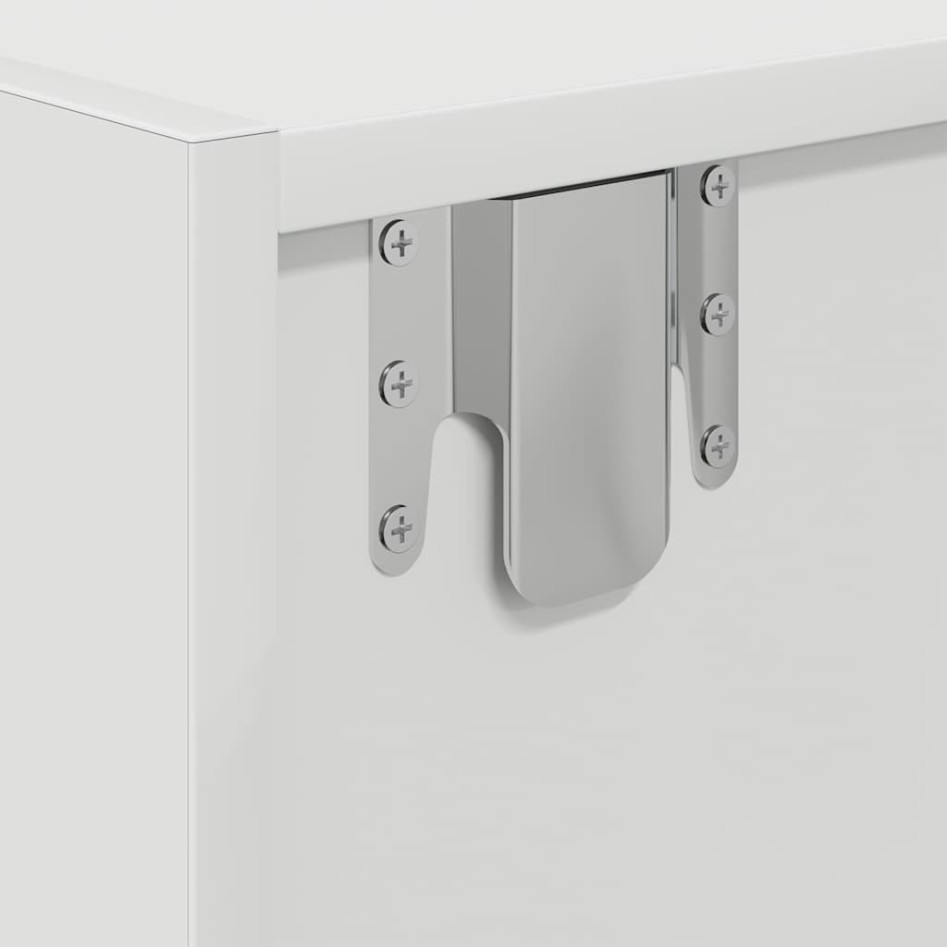 Mueble de TV de madera de ingeniería blanco 80x31x25,5