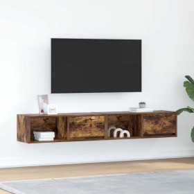Muebles de TV 2 uds madera ingeniería color roble 80x31x25,5