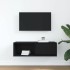 Mueble de TV de madera de roble negro 80x31x25,5