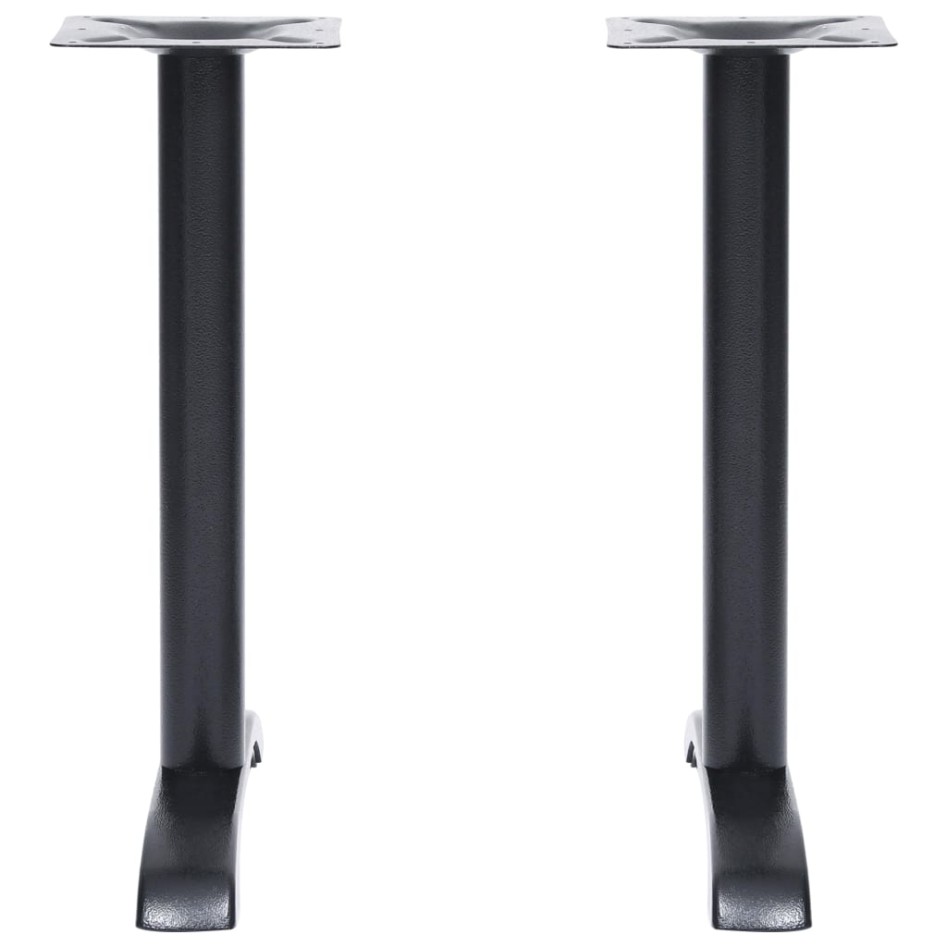 Patas para mesa de bistró  2 uds. Hierro fundido negro