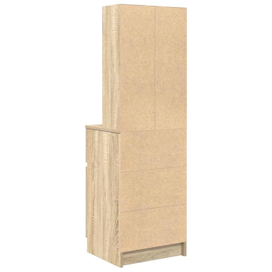 Mesilla de noche de roble Sonoma 39x35x125 cm Madera