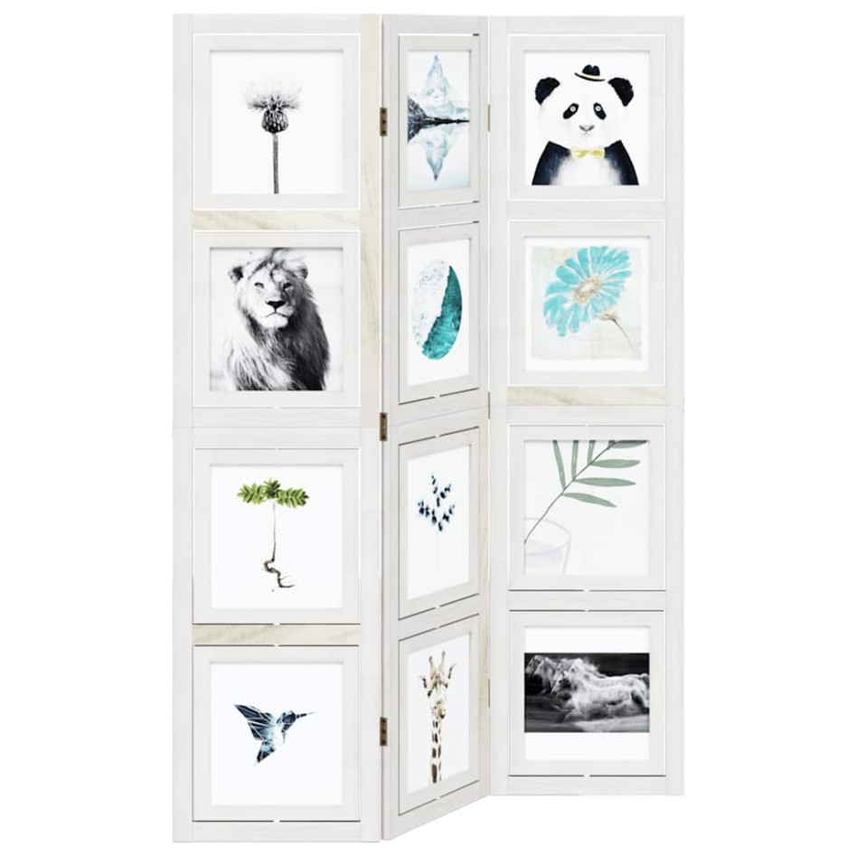 Biombo separador de 3 paneles madera maciza Paulownia