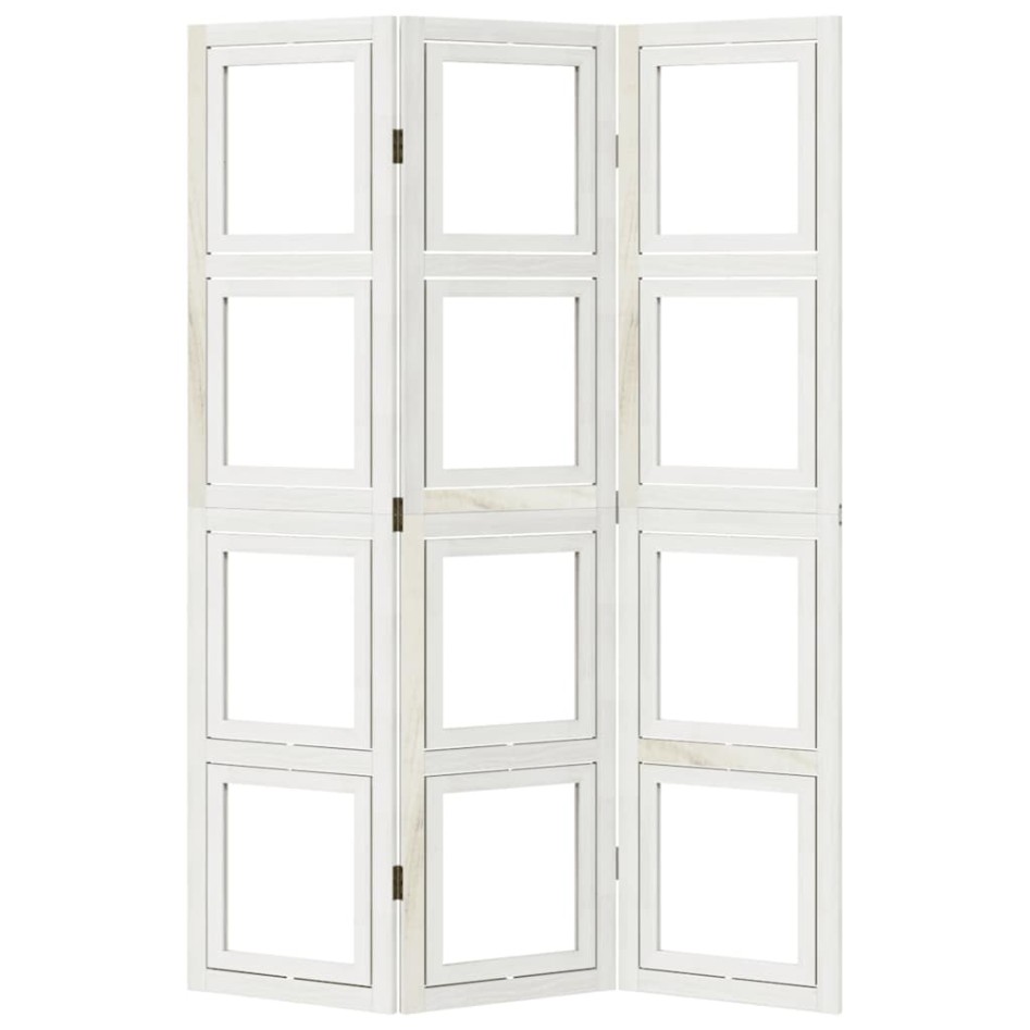 Biombo separador de 3 paneles madera maciza Paulownia