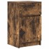 Mesilla de noche roble ahumado 39x35x65 cm madera de