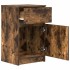 Mesilla de noche roble ahumado 39x35x65 cm madera de