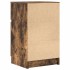 Mesilla de noche roble ahumado 39x35x65 cm madera de