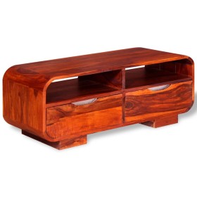 Mesa de centro de madera maciza de sheesham 90x40x35