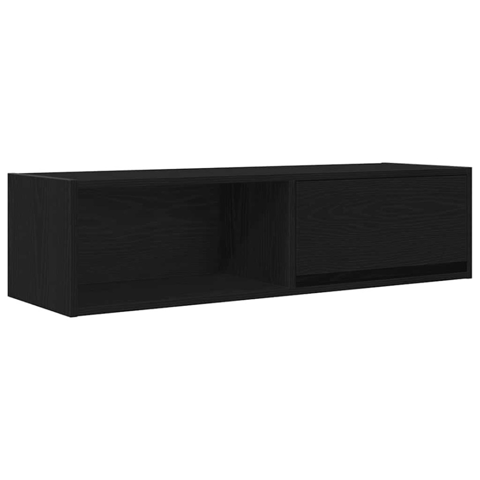 Muebles de TV 2 uds Roble Negro 100x31x25,5cm Madera
