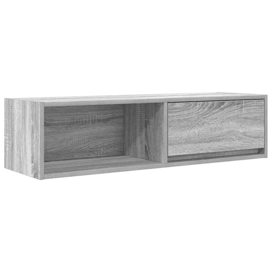 Mueble de TV Sonoma gris 100x31x25,5 cm madera de