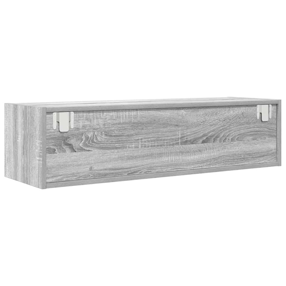 Mueble de TV Sonoma gris 100x31x25,5 cm madera de