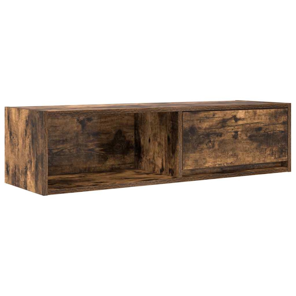 Mueble de TV de roble ahumado 100x31x25,5cm Madera