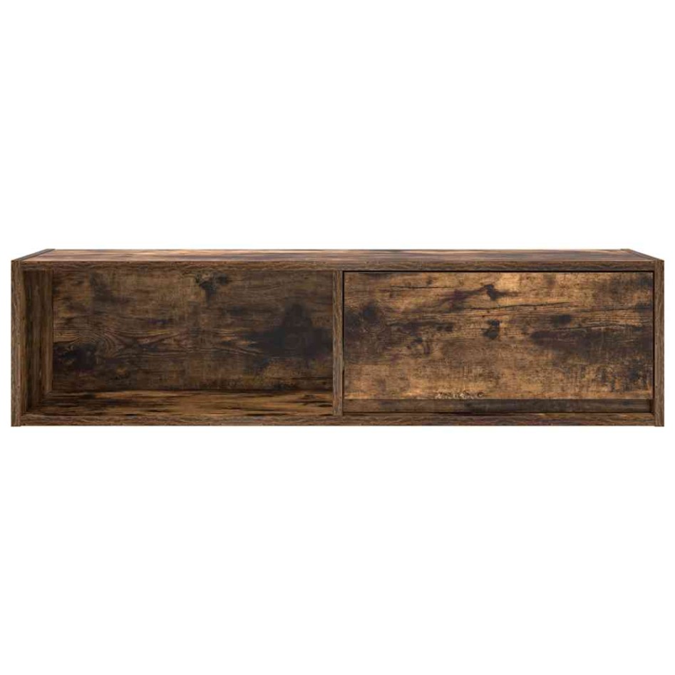 Mueble de TV de roble ahumado 100x31x25,5cm Madera