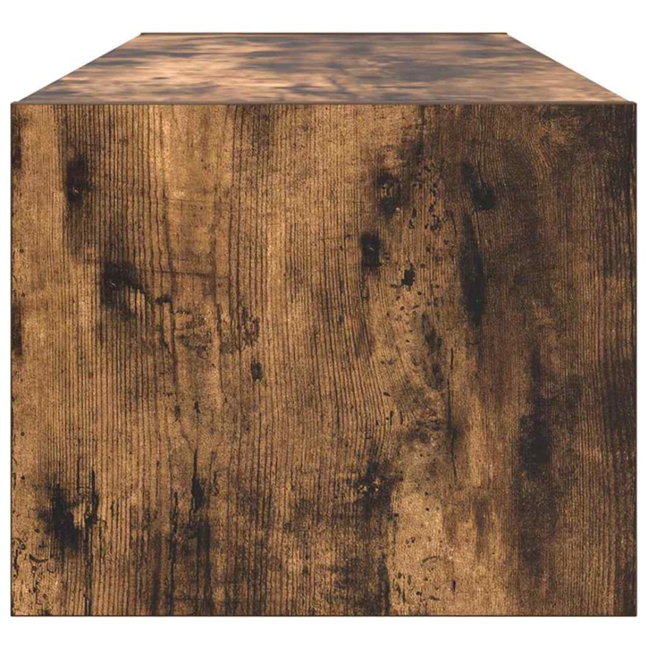 Mueble de TV de roble ahumado 100x31x25,5cm Madera