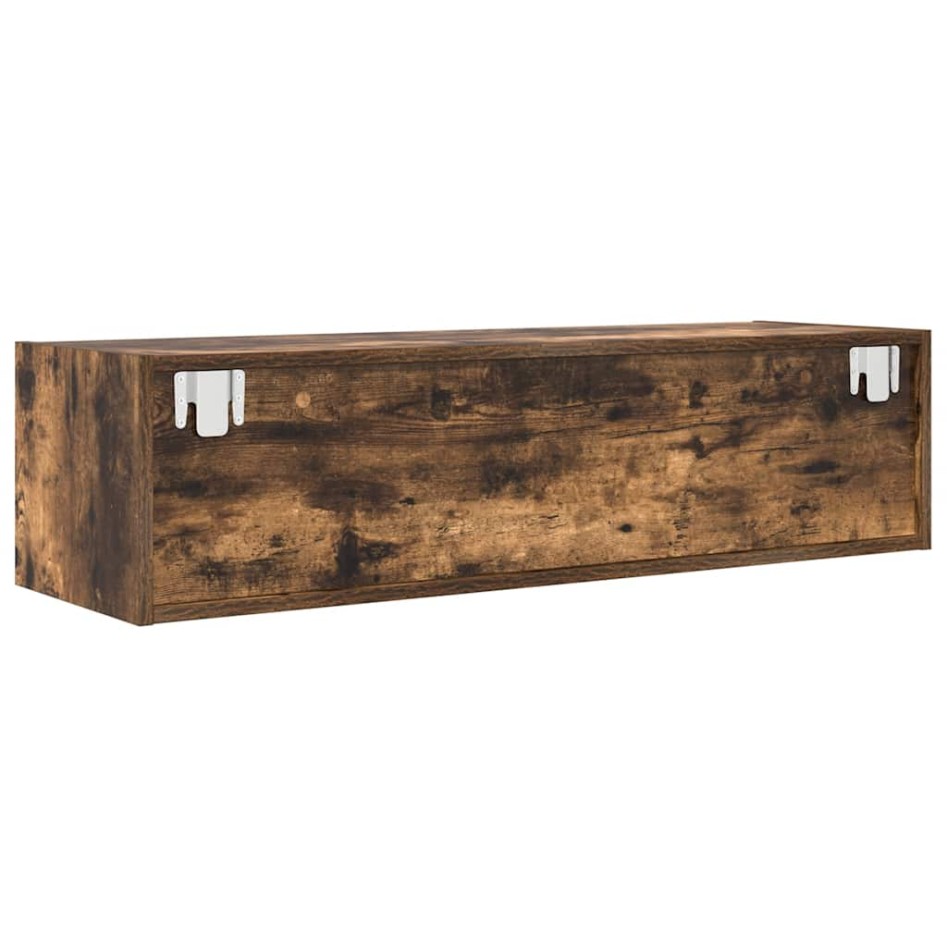 Mueble de TV de roble ahumado 100x31x25,5cm Madera