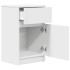 Mesita de noche madera contrachapada blanco 39x35x65