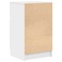 Mesita de noche madera contrachapada blanco 39x35x65