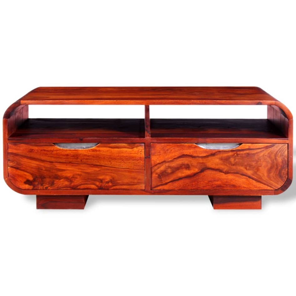 Mesa de centro de madera maciza de sheesham 90x40x35