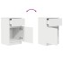 Mesita de noche madera contrachapada blanco 39x35x65