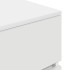 Mesita de noche madera contrachapada blanco 39x35x65