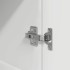 Mesita de noche madera contrachapada blanco 39x35x65