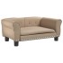 Cama para perros de cuero sintético color capuchino 70x45x30