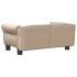 Cama para perros de cuero sintético color capuchino 70x45x30