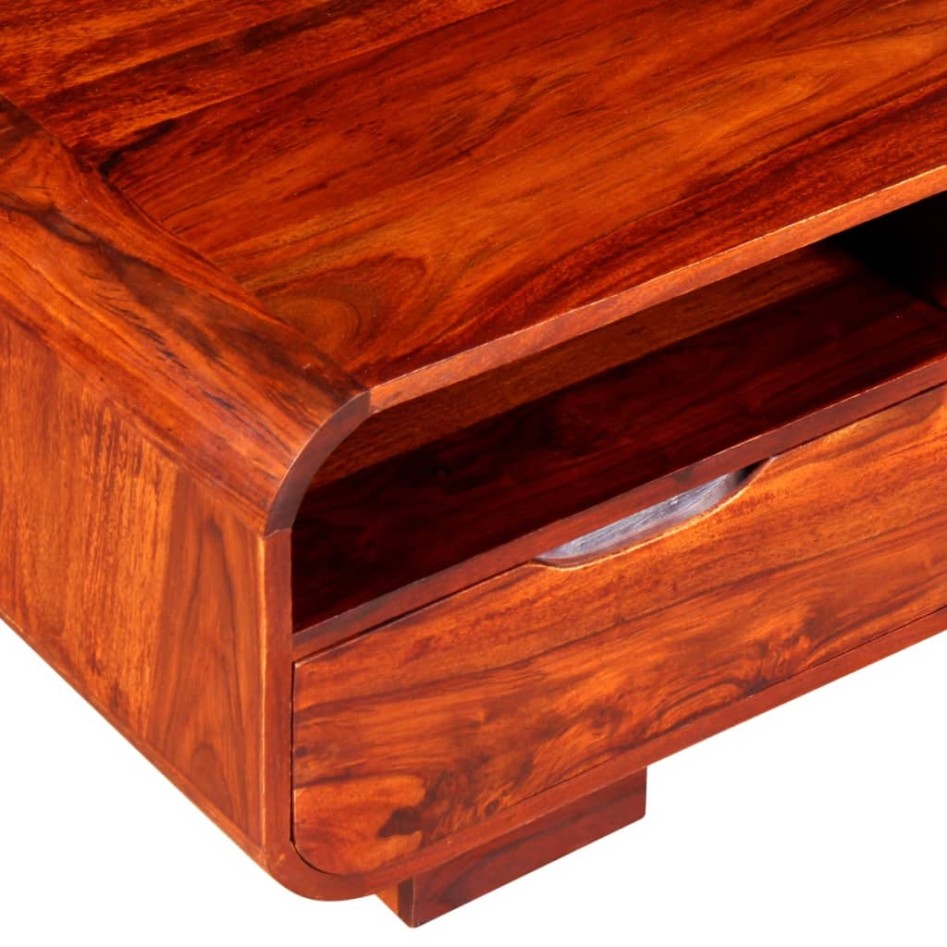 Mesa de centro de madera maciza de sheesham 90x40x35