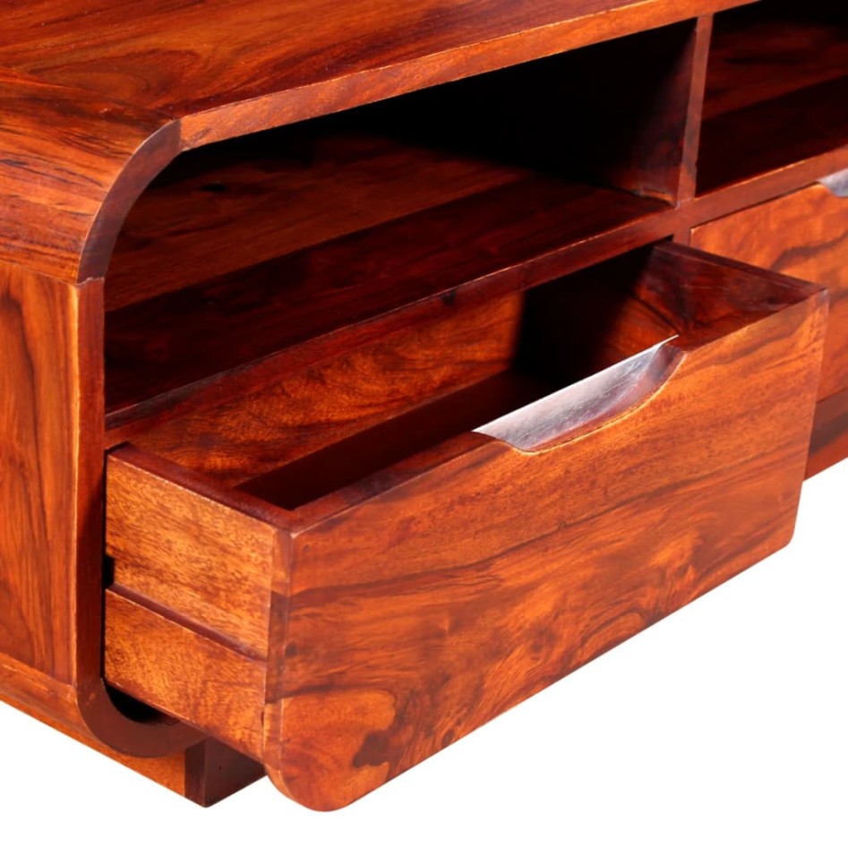 Mesa de centro de madera maciza de sheesham 90x40x35